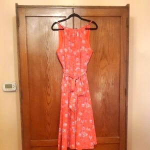 ELIZA J SIZE 16 Floral Red Sleeveless Dress